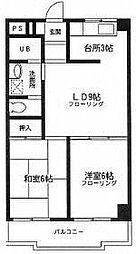 サンフォレスト梶ヶ谷 2LDKの間取図画像