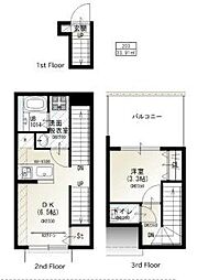 世田谷区玉川4丁目マンション 1DKの間取図画像