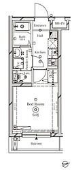 ラフィスタ宮崎台 1Kの間取図画像