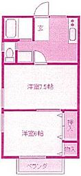 メゾン梶ヶ谷2 2Kの間取図画像