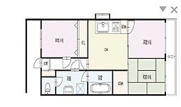 コスモマンション 3DKの間取図画像