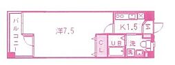 ガーデンハイム3 1Kの間取図画像