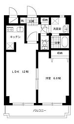 オーキッドガーデン 1LDKの間取図画像