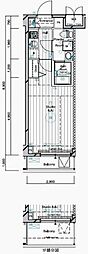 MAINSTAGE二子多摩川 1Kの間取図画像