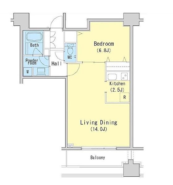 レジディア西麻布 808｜東京都港区西麻布４丁目(賃貸マンション1LDK・8階・51.73㎡)の写真 その2