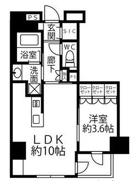 クリオラベルヴィ新富町 602｜東京都中央区新富２丁目(賃貸マンション1LDK・6階・35.46㎡)の写真 その2