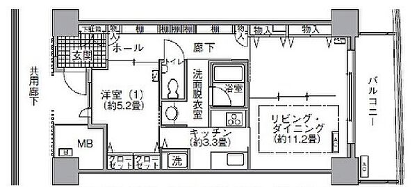 アクティ汐留 1516｜東京都港区海岸１丁目(賃貸マンション1LDK・15階・56.93㎡)の写真 その2