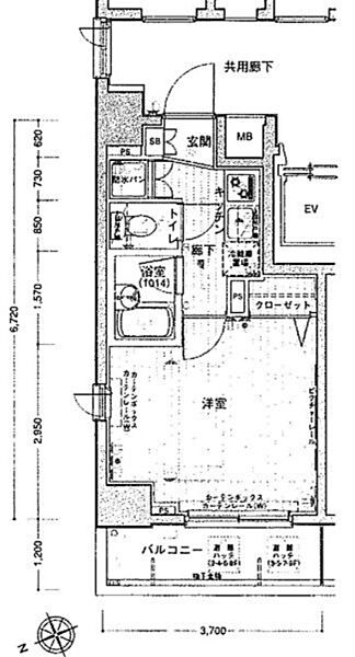 パークウェル浜松町 503｜東京都港区海岸２丁目(賃貸マンション1K・5階・22.61㎡)の写真 その2