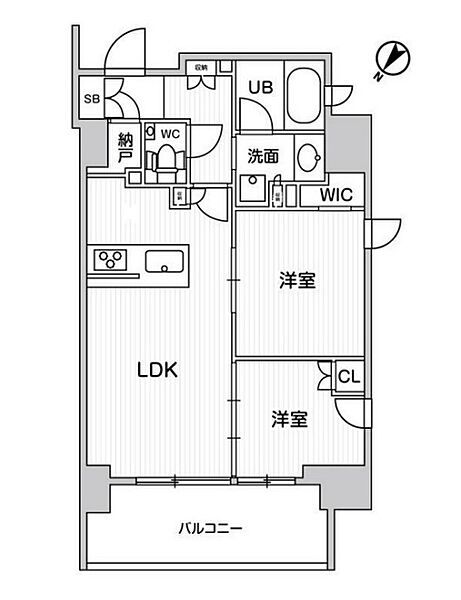 ディームス大井町 904｜東京都品川区大井４丁目(賃貸マンション2LDK・9階・54.56㎡)の写真 その2