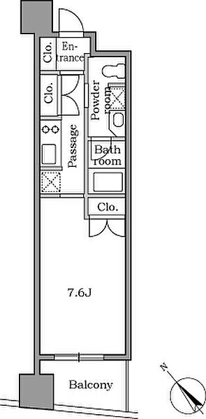 レジディア恵比寿II 1102｜東京都渋谷区恵比寿西１丁目(賃貸マンション1K・11階・26.13㎡)の写真 その2