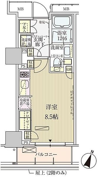 パークアクシス赤坂見附 604｜東京都港区赤坂３丁目(賃貸マンション1R・6階・25.39㎡)の写真 その2