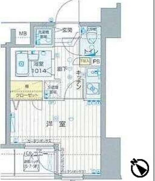 フォレシティ六本木 702｜東京都港区六本木２丁目(賃貸マンション1K・7階・19.72㎡)の写真 その2