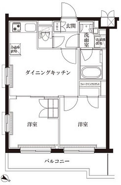 ルーブル蓮根弐番館 404｜東京都板橋区蓮根１丁目(賃貸マンション2DK・4階・40.88㎡)の写真 その2