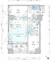 プレシス八丁堀リバーフロント 2F ｜ 東京都中央区新川２丁目29-8（賃貸マンション2LDK・2階・57.05㎡） その2