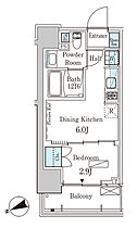 パークアクシス芝浦キャナル 601 ｜ 東京都港区海岸３丁目2-3（賃貸マンション1DK・6階・25.55㎡） その2