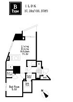 レジディア大森III 702 ｜ 東京都大田区大森北１丁目8-1（賃貸マンション1LDK・7階・37.59㎡） その2