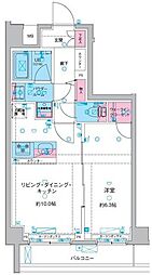 GALICIA西馬込 1LDKの間取図画像