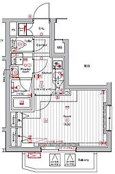 ザ・ハウス赤坂檜町(THE HOUSE赤坂檜町） 2階1Kの間取り