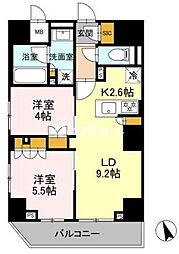 リーラ品川戸越 1LDKの間取図画像