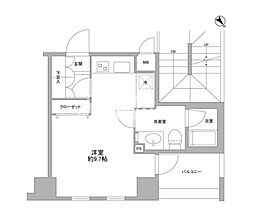コンフォリア愛宕 ワンルームの間取図画像