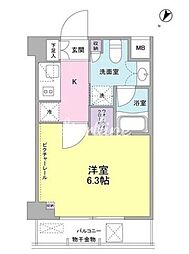 SIL西五反田 1Kの間取図画像