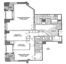 青山第一マンションズ 3LDKの間取図画像