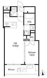 GRANPASEO西麻布 1LDKの間取図画像