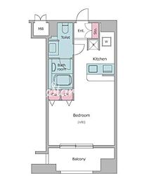 ピアネッタ汐留 ワンルームの間取図画像