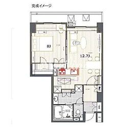 LaSante五反田 1LDKの間取図画像