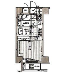 ガリシアヒルズ六本木 1Kの間取図画像