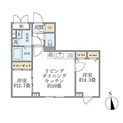 ウェルスクエア中延II 2LDKの間取図画像