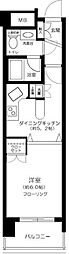 藤和六本木ホームズ 1DKの間取図画像