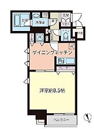 パレステュディオ浜松町 1Kの間取図画像