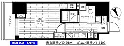 グランドコンシェルジュ六本木 1Kの間取図画像