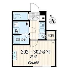 アグライア品川中延 1Kの間取図画像