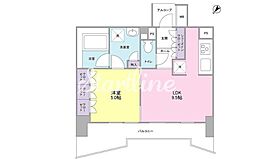 LaSante五反田 1LDKの間取図画像