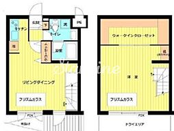 ミルーム赤坂2番館 1LDKの間取図画像