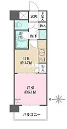 シティスクエア恵比寿 1DKの間取図画像