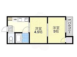 ランズベリー御殿山 2Kの間取図画像