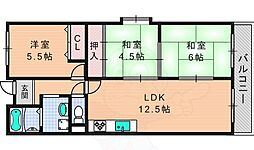 ヴィラージュ私市 2階