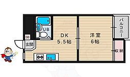 ジョイフルコーポ 1DKの間取図画像