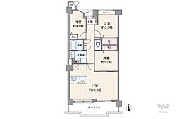 ハイム花屋敷アルモニー 3LDKの間取図画像