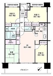レクセルマンション幕張ブリーズ 4LDKの間取り