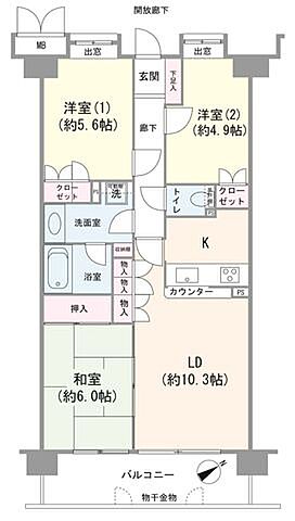間取り サンヴェール船橋東海神 8階/-