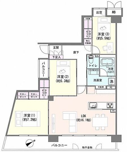 ※家具の配置はイメージです。なお、家具等は販売価格に含みません