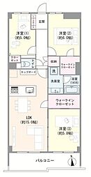 グランドヴィラ津田沼 3LDKの間取図画像