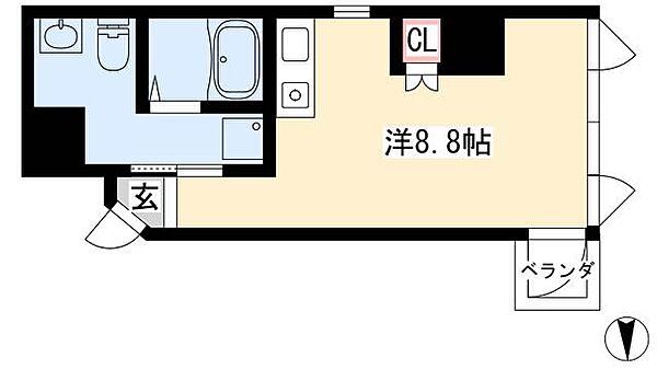 Ｍ’ｓマンション ｜愛知県名古屋市中区大須4丁目(賃貸マンション1R・10階・23.83㎡)の写真 その2