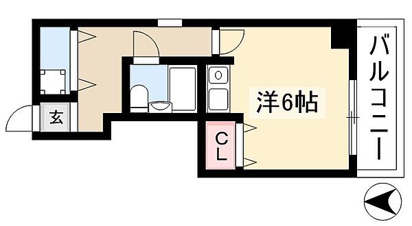 メゾンイマイ ｜愛知県名古屋市中区丸の内1丁目(賃貸マンション1R・4階・20.60㎡)の写真 その2