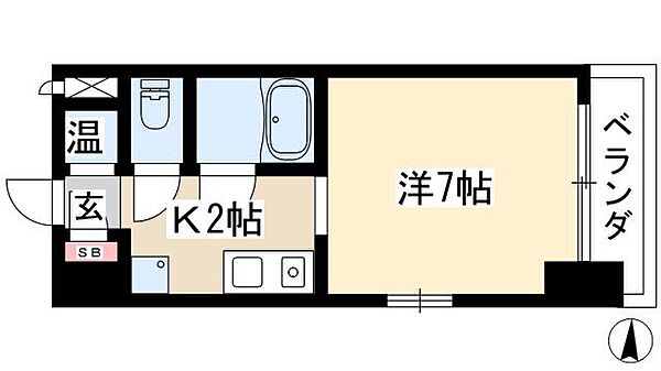 第7フクマルビル ｜愛知県名古屋市中区正木4丁目(賃貸マンション1K・7階・22.91㎡)の写真 その2