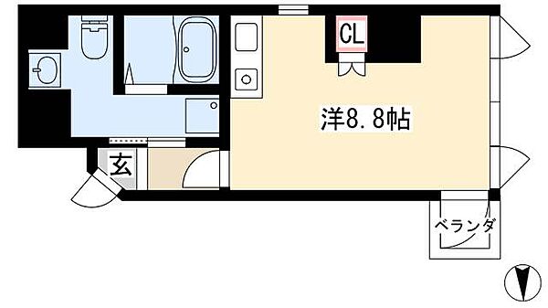 Ｍ’ｓマンション ｜愛知県名古屋市中区大須4丁目(賃貸マンション1R・2階・23.83㎡)の写真 その2